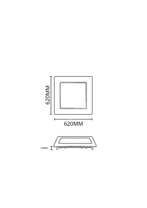 PLAFON QUADRADO EMBUTIR 40W OPUS 3000K - Image 2