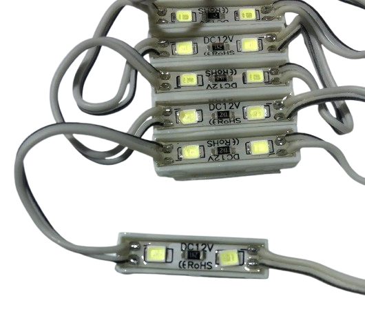 MICRO MÓDULO RESINADO 2 LED 5050 BRANCO FRIO 12V CARTELA COM 100 UN - Image 2